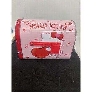 Hello Kitty Valentine's Day Heart Pink/Red Mini Mailbox Tin